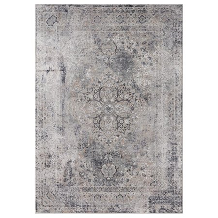 UNITED WEAVERS OF AMERICA Aspen Liya Grey Runner Rug, 2 ft. 7 in. x 7 ft. 2 in. 4520 11372 28E